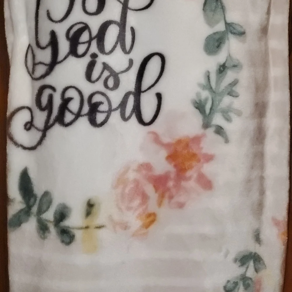 Velvet Plush Throw Blanket - Pink Floral